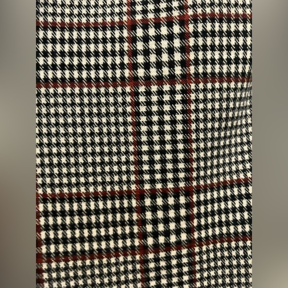 Anthropologie Herringbone Plaid Pull on Pants Size Small Cream Black Brown - Picture 4 of 4